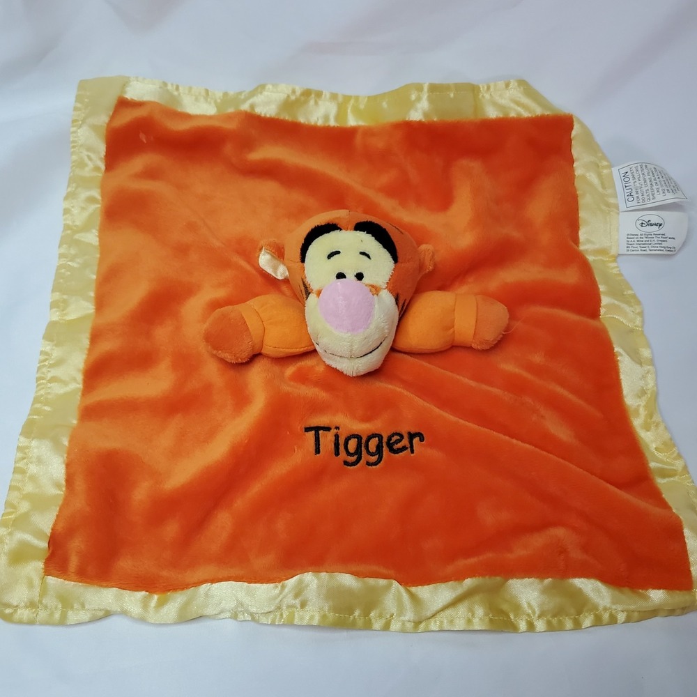 Disney Baby Tigger Lovey Lovie & Security Blanket‎ Orange Winnie Pooh Rattle